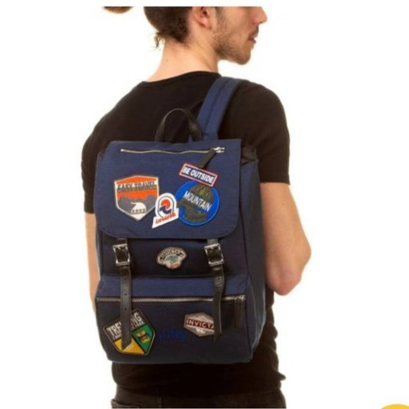 Invicta Blue Backpack with Patches - Picture 2 of 10